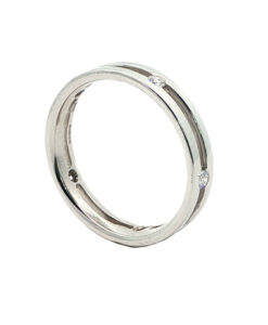 Platinum and Diamond Wedding Band Ring