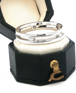 Platinum and Diamond Wedding Band Ring