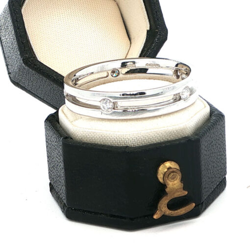 Platinum and Diamond Wedding Band Ring
