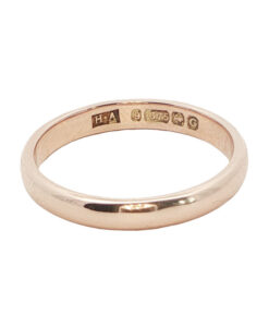 Vintage 9ct Rose Gold Wedding Ring