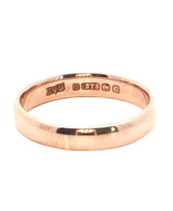 Vintage 9ct Rose Gold Wedding Ring