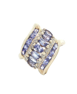 Tanzanite Cluster Ring