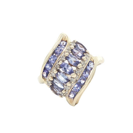 Tanzanite Cluster Ring