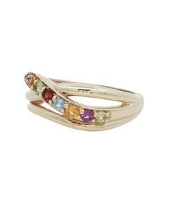 9ct Gold Multi Gem Band Ring