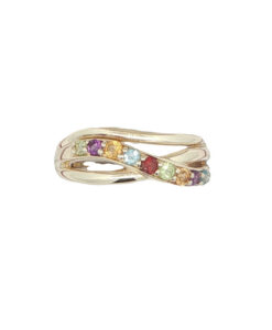 9ct Gold Multi Gem Band Ring