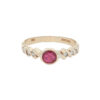 9ct Yellow Gold Ruby and Diamond Ring