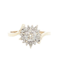 9ct Gold 0.15ct Diamond Cluster Ring