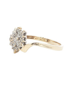 9ct Gold 0.15ct Diamond Cluster Ring