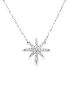 Sterling Silver Sparkling Star Necklace