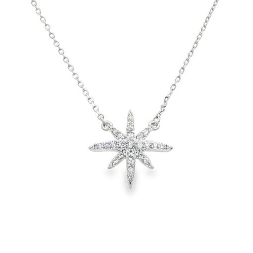 Sterling Silver Sparkling Star Necklace
