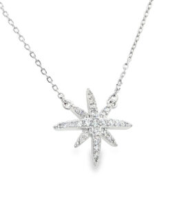 Sterling Silver Sparkling Star Necklace