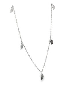 Sterling Silver Sparkling Angel Wings Necklace