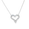 Sterling Silver Sparkling Heart Necklace