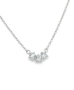 Sterling Silver Sparkling Trilogy Necklace