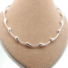 Vintage Sterling Silver Wave Necklace