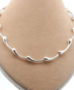 Vintage Sterling Silver Wave Necklace