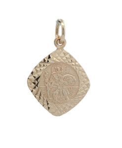 9ct gold st christopher pendant