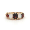 Vintage 9ct Yellow Gold Garnet and Opal Ring