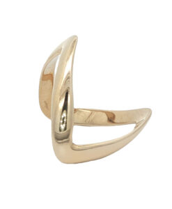 Vintage 9ct Gold Full Wishbone Ring dated 1975
