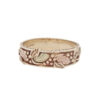 Black Hills Gold Grape & Leaf Vine Band Ring