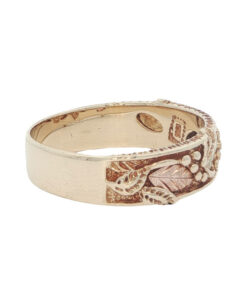 Black Hills Gold Grape & Leaf Vine Band Ring