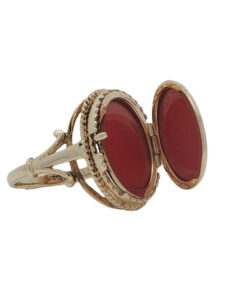 9ct Gold Oval Locket Ring