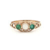 9ct Yellow Gold Emerald and Opal Ring