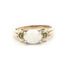 9ct Yellow Gold Opal and Green Garnet Ring