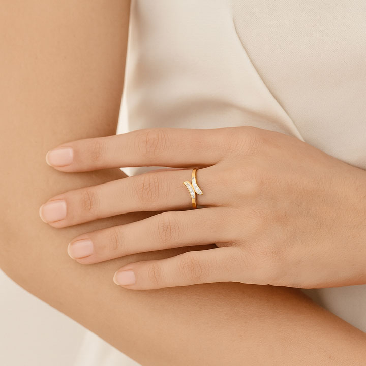 ring on model's hand