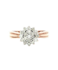 9ct Rose Gold 0.50ct Diamond Cluster Ring