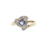 9ct Yellow Gold Tanzanite and Diamond Cluster Ring