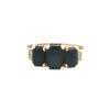 9ct Gold Sapphire Three Stone and Diamond Ring