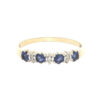 9ct Gold Iolite and Diamond Band Ring