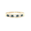 9ct Gold Diamond and Sapphire Channel Set Band Ring