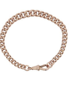 Antique 9ct Rose Gold Graduated Albert Bracelet