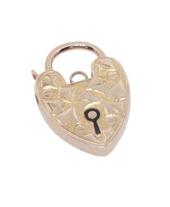 Alternative view of Antique 9ct Rose Gold Heart Padlock