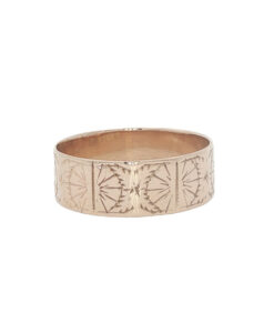 Antique 9ct Rose Gold Engraved Wedding Band – Chester 1887
