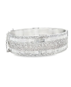 Vintage Sterling Silver Textured Bangle – Birmingham 1973