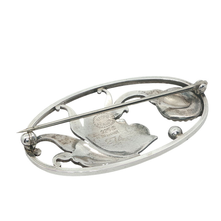 Georg Jensen Vintage Sterling Silver Cactus Brooch #274 by Gundorph Albertus (c.1935–1942) - Image 2