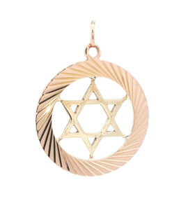 Vintage 9ct Yellow & Rose Gold Star of David Pendant – Georg Jensen London (1976)