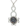 Vintage Sterling Silver Caithness Glass Millefiori Pendant