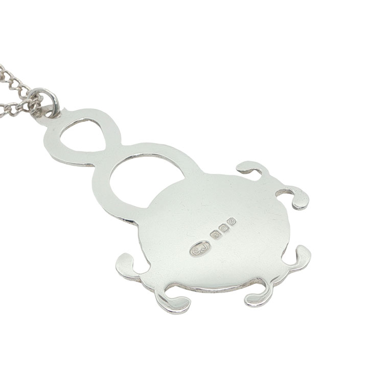 Vintage 1977 Caithness Jewellery Sterling Silver Pendant with Millefiori Glass - Image 5