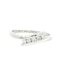 9ct White Gold 0.15ct Diamond Band Ring