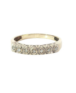 9ct Yellow Gold Diamond Band Ring
