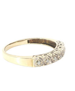 Alternative view of 9ct Yellow Gold Diamond Band Ring