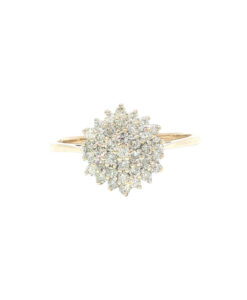 9ct Gold 0.50ct Diamond Cluster Ring