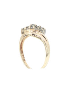 Alternative view of 9ct Gold 0.33ct Diamond Cluster Ring