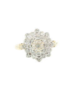 9ct Gold 0.25ct Diamond Cluster Ring