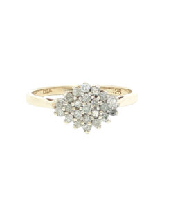 9ct Gold 0.25ct Diamond Cluster Ring