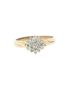9ct Gold 0.22ct Diamond Cluster Ring